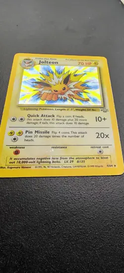 Pokemon TCG Jolteon Jungle 4/64 Holo Unlimited Holo Rare - HP - Image 2