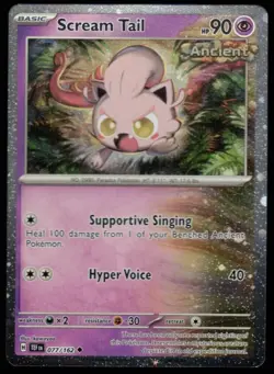 Pokemon TCG Temporal Forces - Scream Tail 077/162 - Cosmos Holo Promo - Image 1