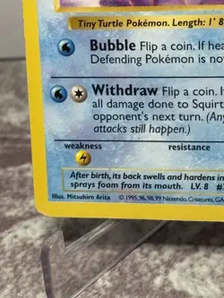 Pokemon 1999 base set Shadowless Squirtle #63 MP/LP - Image 5