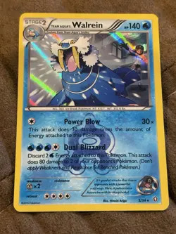 Pokemon TCG Team Aqua's Walrein Double Crisis 5/34 Holo Rare LP - Image 1