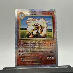 2002 Pokemon Legendary Collection 036/110 Arcanine Reverse Holo LP+ / NM- - Image 1