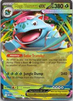 Mega Venusaur ex 003/132 Double Rare Mega Evolution Pokemon Near Mint - Image 1
