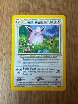 Light Wigglytuff 54/105 Uncommon Neo Destiny WOTC Pokemon NM - Image 1