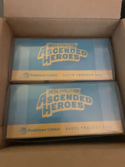 2X Ascended Heroes Pokemon Center Exclusive ETB Elite Trainer Box Factory Sealed - Image 1