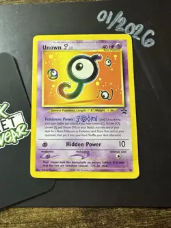 Unown J 38, Black Star Promo, Pokemon TCG, WOTC, 2001 Vintage, MP/HP - Image 3
