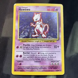 Mewtwo 10/102 Pokemon TCG 1999 Base Set Holo Unlimited Rare Gen 1 - Image 1