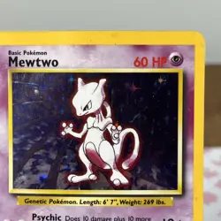Pokemon 1999 Mewtwo 10/102 Base Set Holo Rare Damaged - Image 3