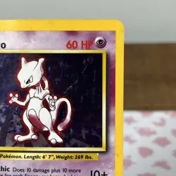 Pokemon 1999 Mewtwo 10/102 Base Set Holo Rare Damaged - Image 4