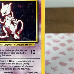 Pokemon 1999 Mewtwo 10/102 Base Set Holo Rare Damaged - Image 5