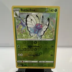 Pokemon Butterfree 003/192 SWSH02: Rebel Clash Reverse Holo Stage 2 HP 140 TCG - Image 1