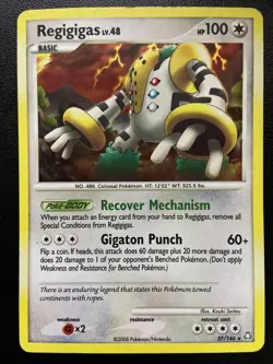 2008 Pokemon Regigigas 37/146 Legends Awakened - Heavily Played Holofoil - Image 1