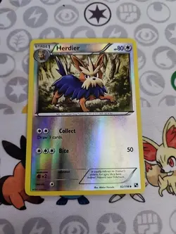 Pokemon TCG Herdier Black and White 82/114 Reverse Holo Uncommon - Image 1