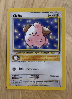 2001 CLEFFA BLACK STAR PROMO #31 POKEMON TCG NM - Image 1