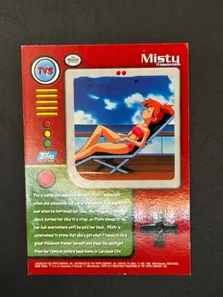 Pokemon: Misty TV3 1999 Topps TV Animation Blue Label Logo HOLO - Image 3