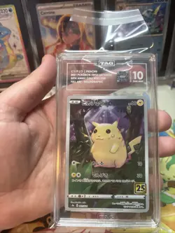 Pokemon Pikachu Japanese 25th Anniversary 001/028 Full Art TAG 10 Gem Mint - Image 1