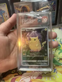 Pokemon Pikachu Japanese 25th Anniversary 001/028 Full Art TAG 10 Gem Mint - Image 5