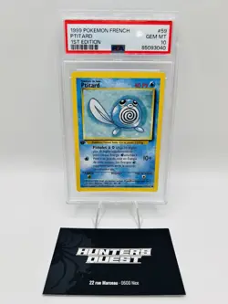 PSA 10 1999 Pokemon FR 1st Edition set de base Ptitard 59/102 GEM MINT - Image 1