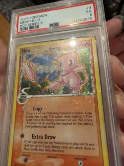 Pokemon Mew Pop Series 5 Holo Rare #3 PSA 5 CORRECTED BACK HOLO BLEED SWIRL - Image 1