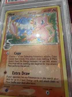 Pokemon Mew Pop Series 5 Holo Rare #3 PSA 5 CORRECTED BACK HOLO BLEED SWIRL - Image 5