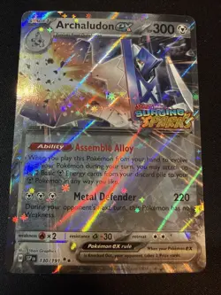Pokemon TCG Archaludon ex 130/191 Surging Sparks Stamped Promo Free Shipping - Image 1
