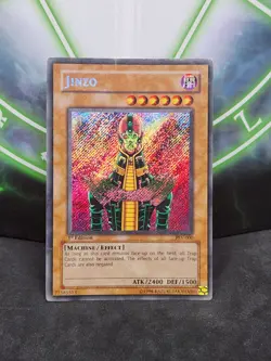 Yugioh Jinzo PSV-000 Secret Rare 1st Edition Played - Image 1