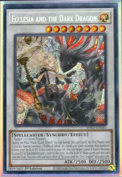 Ecclesia And The Dark Dragon BPRO-EN041 1st Ed Secret Rare Burst Protocol YuGiOh - Image 1