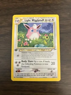 Pokemon TCG Light Wigglytuff Neo Destiny 1st Edition Uncommon Card 54/105 - Image 1