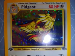 1st Edition Pidgeot 8/64 NM-VLP Jungle Pokemon Card HOLO - Image 3