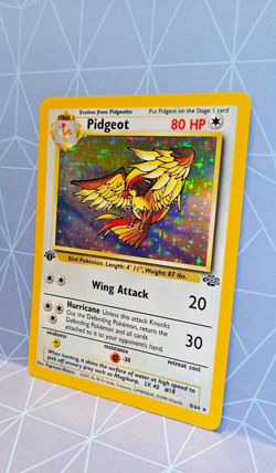 1st Edition Pidgeot 8/64 NM-VLP Jungle Pokemon Card HOLO - Image 5