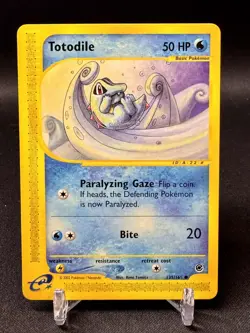 2002 E-Reader- Expedition Totodile #135 Non Holo Pokemon Card - NM - Image 1