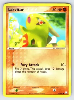 Larvitar 62/109 2004 EX Team Rocket Returns Pokemon Card TCG Common Nintendo VLP - Image 1
