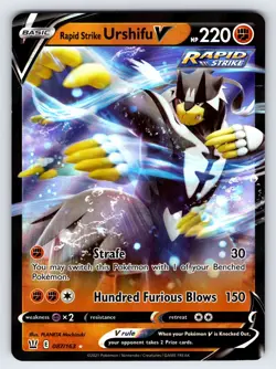 Rapid Strike Urshifu V 087/163 2021 Battle Styles Pokemon Card Ultra Rare - Nm - Image 1