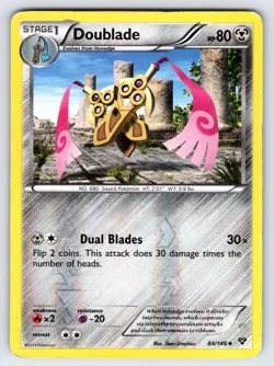 Doublade 84/146 2014 XY Base Set Pokemon Card TCG Nintendo Reverse Holo - Mp - Image 1