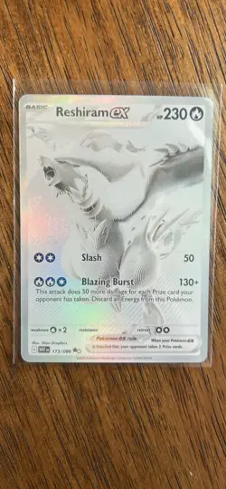 Pokemon Reshiram EX 173/086 Near Mint White Flare BWR EN Pokemon Card - Image 1