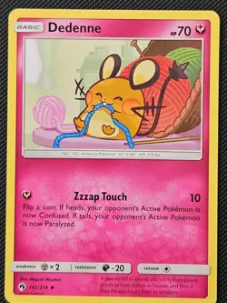 DEDENNE 142/214 UC LOST THUNDER POKEMON NM/M 2018 - Image 1