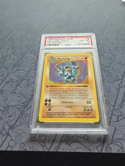 Pokemon: Machamp Shadowless 1st Edition #8/102 Holo 1999 WOTC - VINTAGE PSA 8 - Image 3