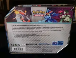 Pokemon Scarlet & Violet TCG -Paldea Partners Tin Meowscarada Ex -Factory Sealed - Image 2