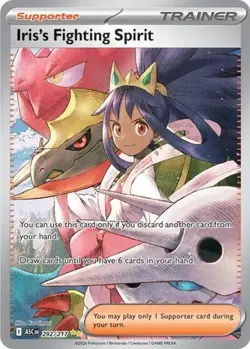 Iris's Fighting Spirit (#292/217) - Holofoil Ascended Heroes NM Pokemon - Image 1