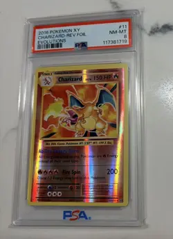 2016 CHARIZARD REVERSE HOLO POKEMON XY EVOLUTIONS 11/108 - PSA 8 - Image 1