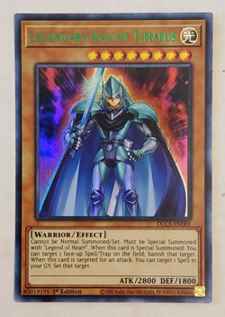 Yu-Gi-Oh Legendary Knight Timaeus Ultra Rare 1st Ed DLCS-EN001 NM Green - Image 1