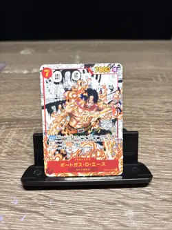 Holo Ace OP02-013 Mini Manga Alt Art Perforate Jap One Piece Card Raw - Image 1