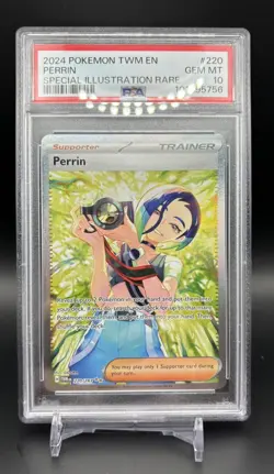 Pokemon Perrin 220/167 Special Illustration Rare Twilight Masquerade Card PSA 10 - Image 1