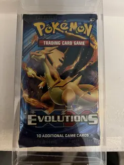 Pokemon Evolutions Booster Pack Sealed Charizard Art 10 Cards Trading Card Game - Image 1