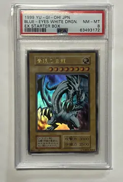 PSA 8 Blue-Eyes White Dragon EX Starter Box 1999 Japanese Graded Card - Image 1