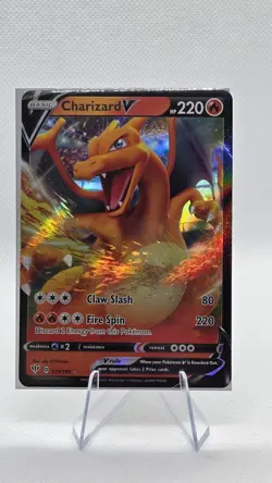 Pokemon TCG Charizard v Darkness Ablaze Ultra Rare Holographic Card 019/189 - Image 1