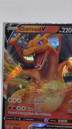 Pokemon TCG Charizard v Darkness Ablaze Ultra Rare Holographic Card 019/189 - Image 4