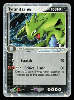 Tyranitar ex 17/17 Ultra Rare Holo POP Series 1 Pokemon Card - Image 1