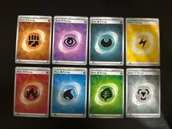 POKEMON SVE EN 2024 NM SET NON-holo Basic ENERGY CARDS Lot 8 (009-016) - Image 1