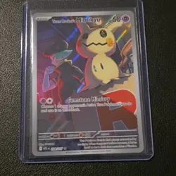 Pokemon Team Rocket's Mimikyu 238/217 ASC Full Art Holo Psychic Card 60HP - Image 1