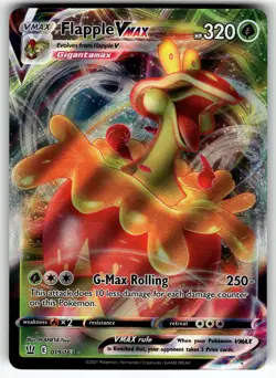 Flapple VMAX 019/163 SWSH05: Battle Styles LP+ Pokemon Card TCG - Image 1